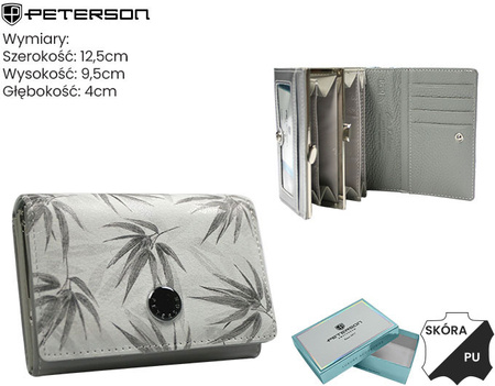 Portfel skóra + PU PTN PX30-1-NPK White