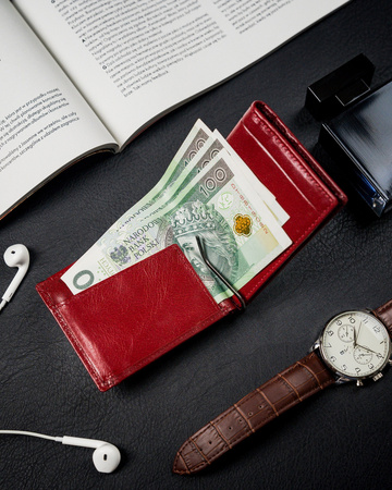 Portfel skórzany CPR-034-BAR Red