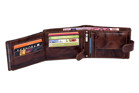 Men's leather wallet N992L-BC Brown