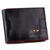 Portfel męski skórzany PTN N78-VT Black+Red