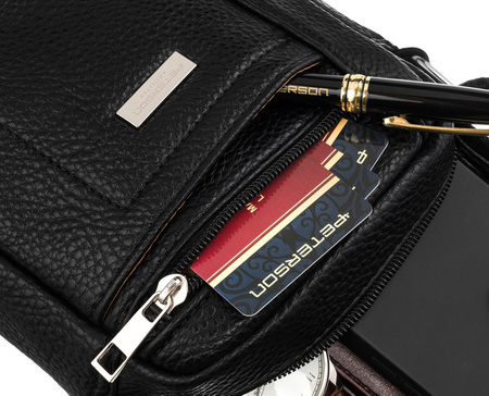 Men's PU bag PTN 504-MACRO Black