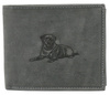 Men's leather wallet with a dog motif RFID N992-CHM-DOG-1 Black