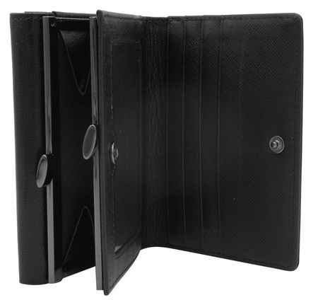 Women's leather wallet 15-09-CIS-3276 BLACK