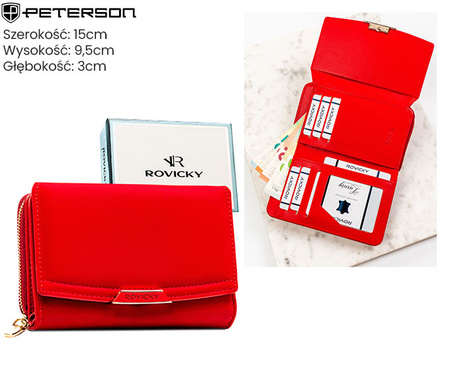 Portfel damski skórzany PTN 76112-BFBC Red