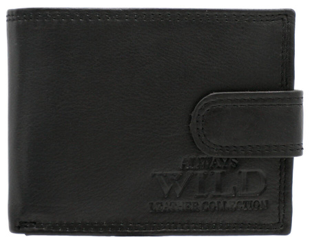 Men's leather wallet N0035L-CCD Black