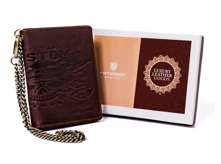 PETERSON PTN N4C-07-HWM-1285 men's RFID leather wallet