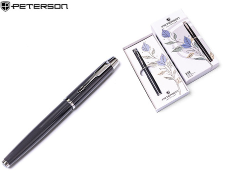 Długopis w pudełku Peterson PTN 222-GB Gray-Silver