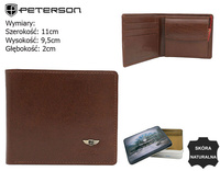 PETERSON PTN 22303-VT RFID leather wallet