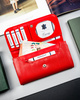 Portfel damski PU na blistrze A-PAL1B-BL-RED