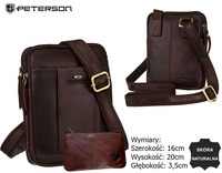 Torba skórzana + Etui PTN M22E-OPU Brown