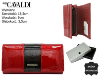 Portfel damski skórzany H20-3-SH9 Red