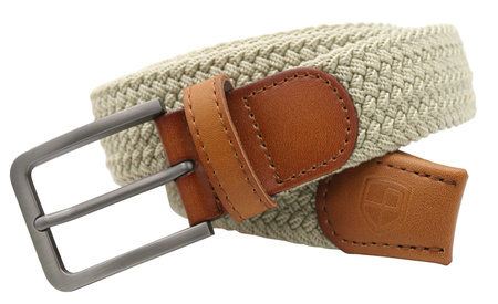 Pasek parciany z elementami skórzanymi PTN PAR-S-115 BE-CA 