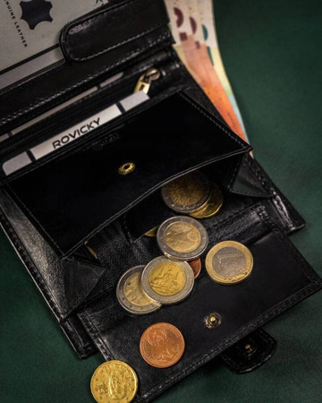 Portfel skórzany RFID ROVICKY 22316L-VT-RVT Black