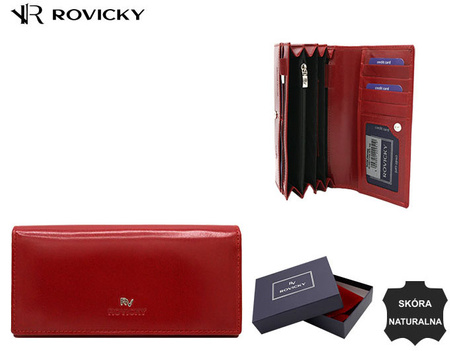 Portfel damski skórzany RV-1680177-BCA Red