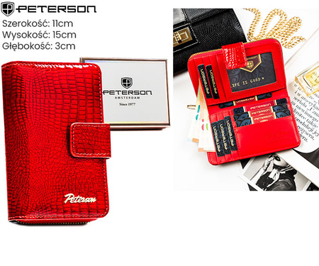 Portfel damski skórzany PTN 76112-BFBC Red