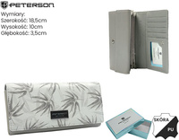 Portfel skóra + PU PTN PX22-1-NPK White