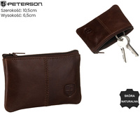 Skórzane etui na klucze PTN BKC-001-TUM Brown