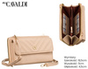 Torebka-portfel PU M-11-7935 Beige