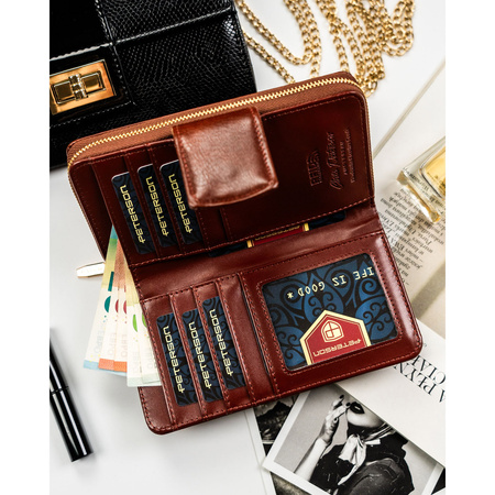 Portfel damski PU PTN 008-HF Brown
