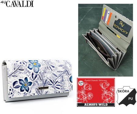 Portfel damski skóra+PU PN27-FL-BL Purple