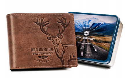 PETERSON PTN N992-BE-DEER RFID leather wallet