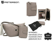 Torba skórzana+portfel PETERSON PTN CF3-DS