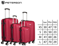 Zestaw walizek PTN 236-SET4 Red