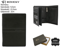 Portfel skórzany RFID ROVICKY R-N4-GAT Black