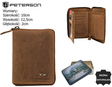 Leather wallet PTN 340 2-1-5 cognac