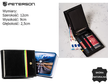 Portfel meski skórzany PTN 304RA Black