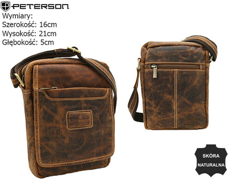 Torba skórzana PTN 1117-TMH Tan