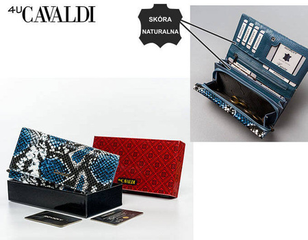 Leather & leatherette wallet RFID 4U CAVALDI PX28-DNH