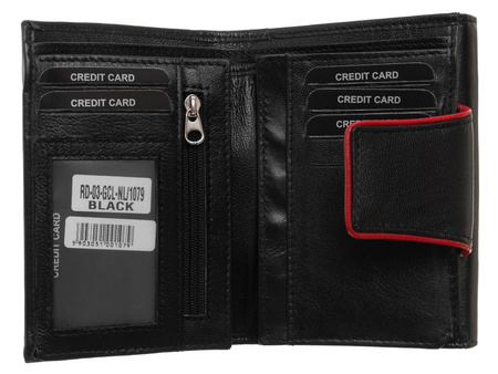 WOMEN'S leather wallet RD-03-GCL-NL Black