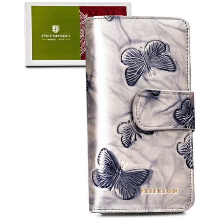 Portfel damski skórzany PTN 76116-BF Silver