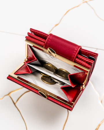 Portfel damski skóra naturalna+PU PTN PS329-HNL Red