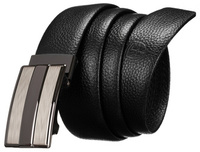 Men's leather belt PTN QQ-03 Black