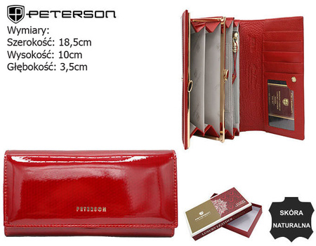 PETERSON PTN 42122-SBR RFID leather wallet