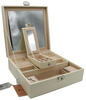 Plastic and leatherette jewelry box PTN SZK-03