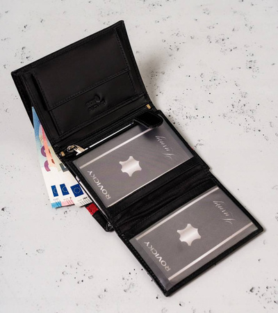 Portfel męski skórzany PTN N4-VTP BL-RED