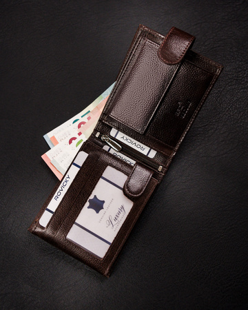 Portfel męski skórzany N992L-RPVT-BL Brown