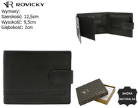 Portfel skórzany RFID ROVICKY R-N992L-GAT Black