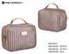 A glitter cosmetic bag with a handle PTN KOS-L03-B L.Pink Peterson