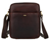 Men's Leather Shoulder Bag PTN 720-OPU Brown
