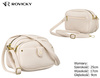 Set: handbag + pouch made from pebbled eco-leather PU R-KP-17-A19 L.Beige