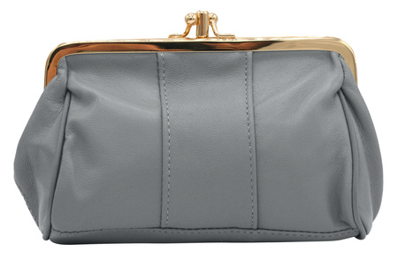 Portmonetka skórzana K09 L.Blue