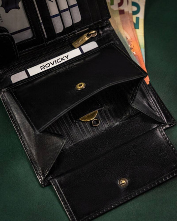 22317-VT-RVT Black RFID leather wallet