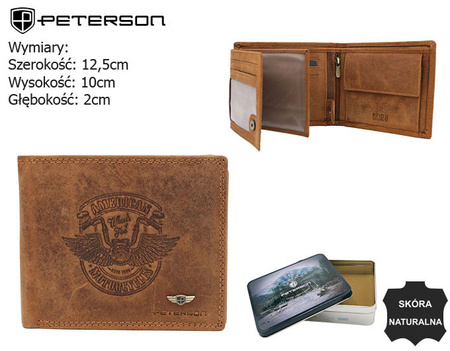PETERSON PTN N992C-CHM-04 RFID leather wallet