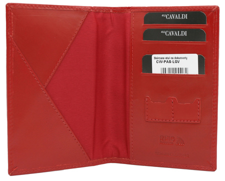Portfel skórzany CW-PAS-LGV Red