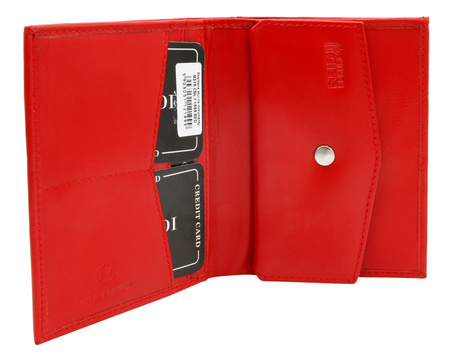 Skórzane etui na dokumenty N379-CSL Red