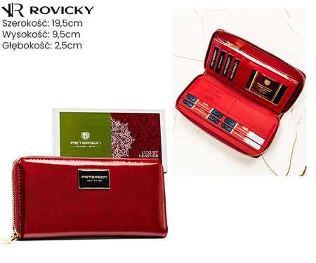 Portfel damski skórzany PTN PH25-1-SH RED